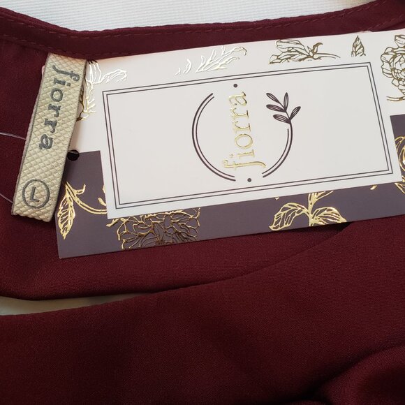 Fiorra Maroon Poly Crepe Straight Kurta With Gold Trim Accent on Front Large - Picture 9 of 9